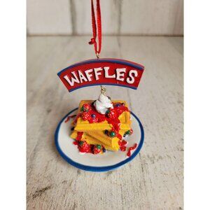 Kurt‎ Adler waffles berry strawberry ornament Xmas breakfast unique
